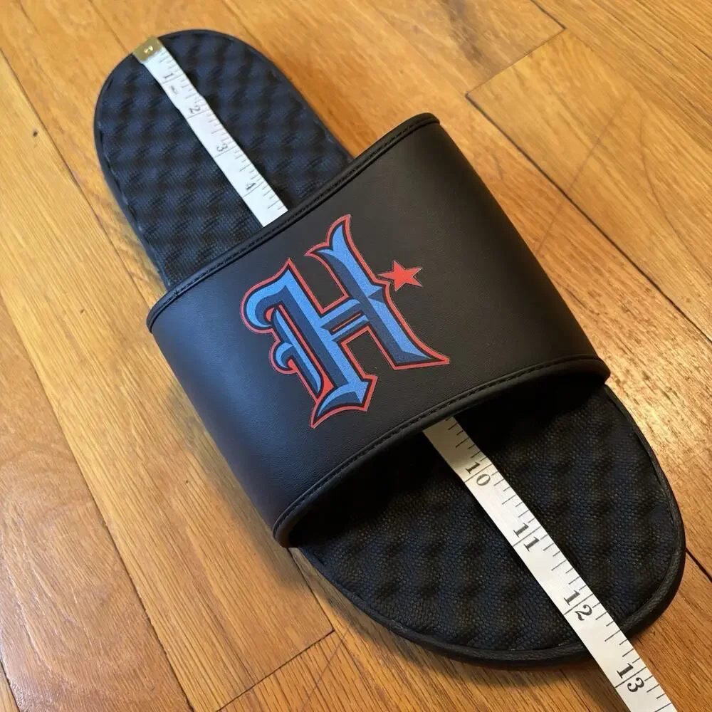 NWOB iSlide Men’s 14/15 HOUSTON TEXANS Sandal Footwear Slide DriSlide Black H